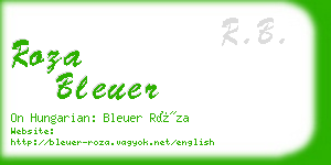 roza bleuer business card